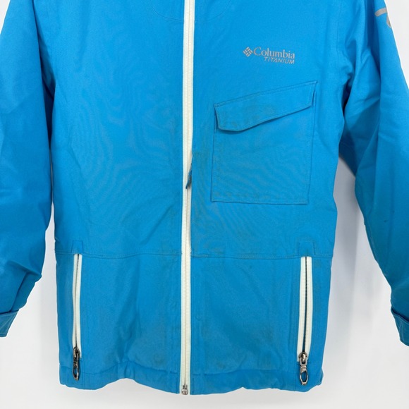 Columbia Omniheat Titanium Ski Jacket Youth XS Blue Hooded Waterproof Snow - Picture 4 of 12
